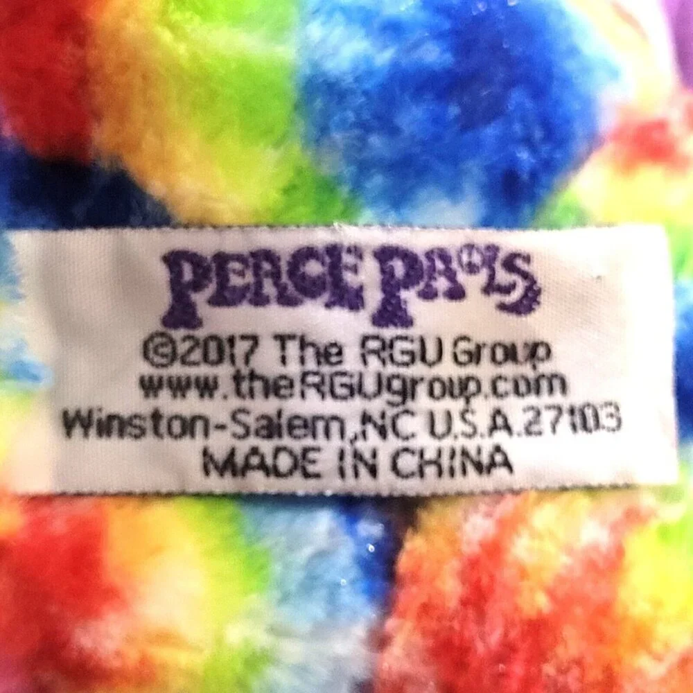 Peace Pals Tie-dyed Bear 12" Colorado Peace T-shirt Plush Stuffed Animal 2017 - Picture 7 of 8